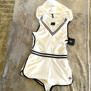 Champion brand white jumpsuit